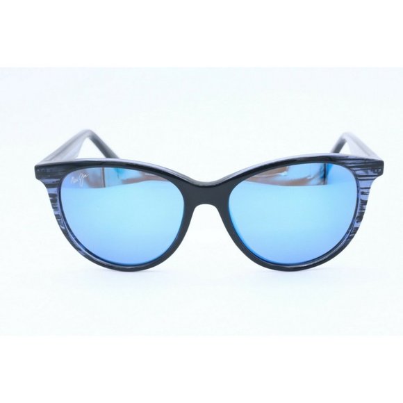 Maui Jim Cathedrals MJ 782-03S Oval Black Sunglasses Polarized Blue Lenses (A) main image 6